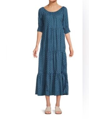 Faherty Willow Floral Tiered Dress